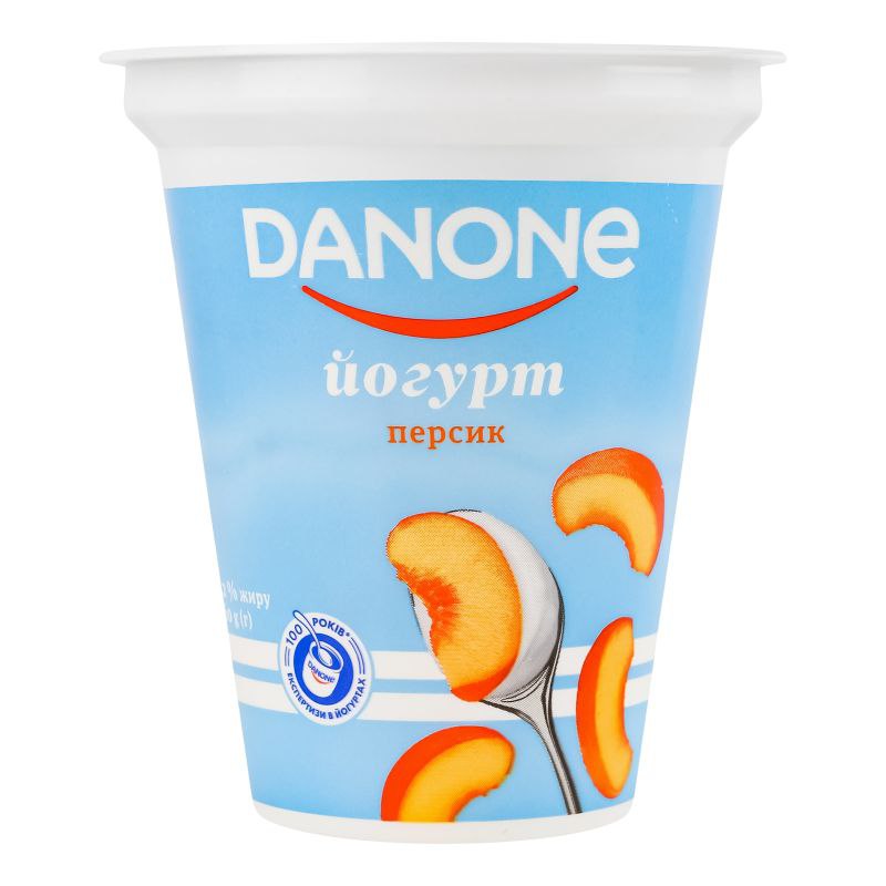 Йогурт Danone Персик 3.2% 260 г стакан